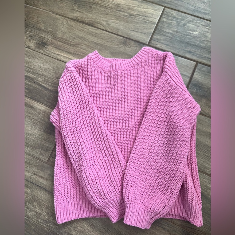 H&M 8/10Y Pink Crew Neck Sweater